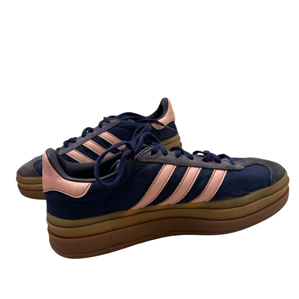 adidas Gazelle Bold Platform Sneakers - Navy Blue/Pink/Gum Sole size 9.5 - Picture 3 of 11